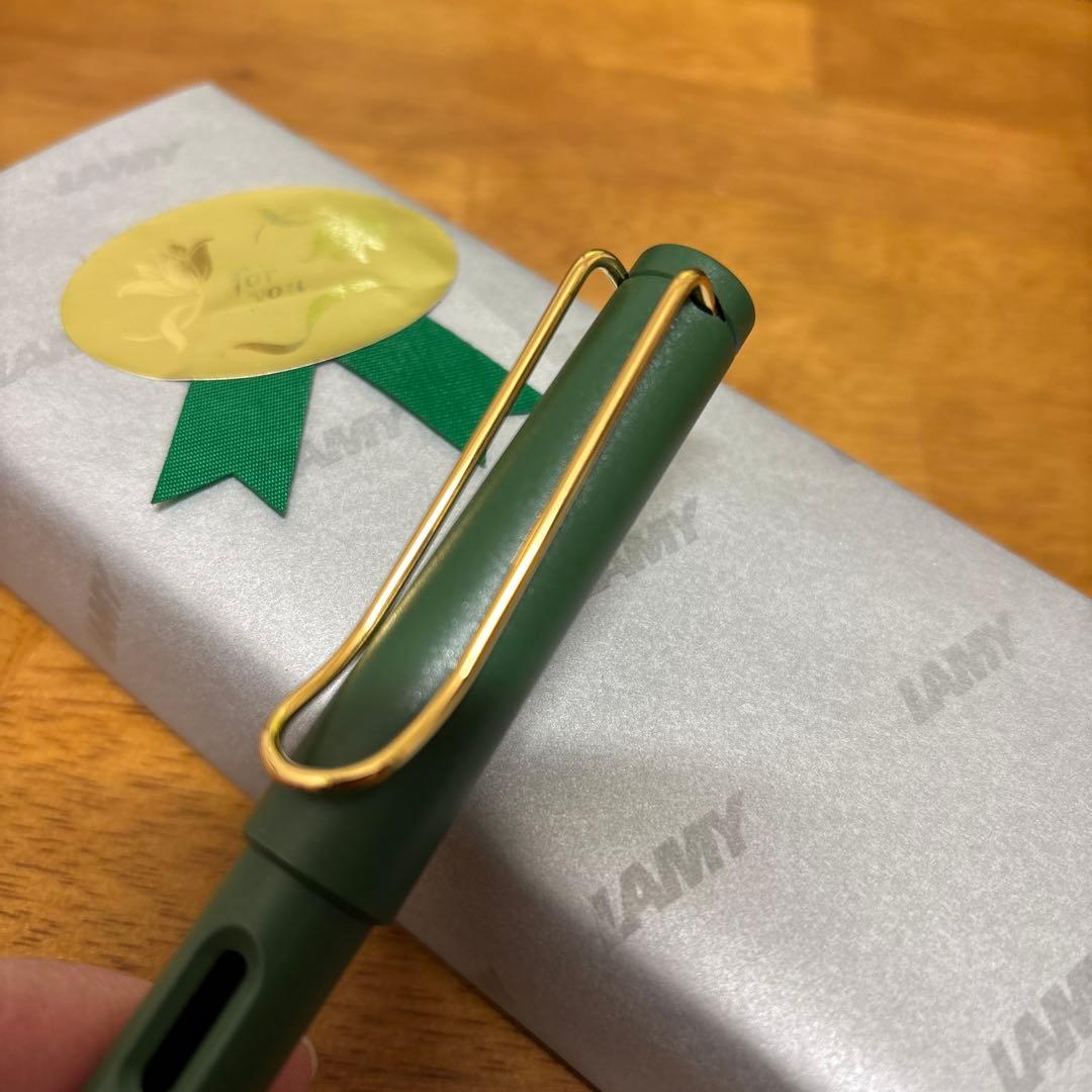 値下げ中　ラミーサファリ　限定440本　フィールドグリーン　14金