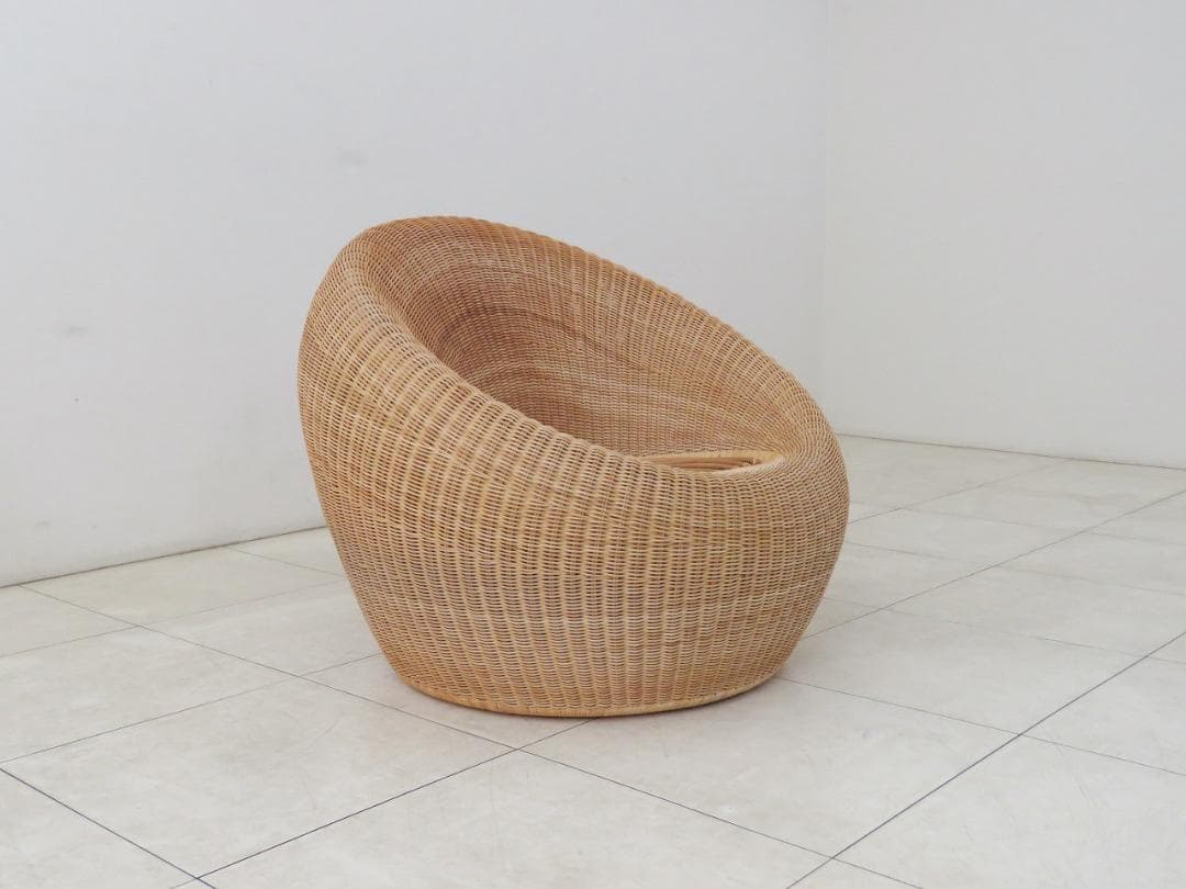 名作 剣持勇 ラタン アームレスチェア 山川ラタン YMK 籐編み椅子 MoMA