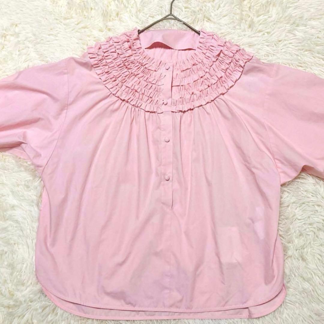 【新品】ロージーモンスター　ミニフリルブラウス　ピンク