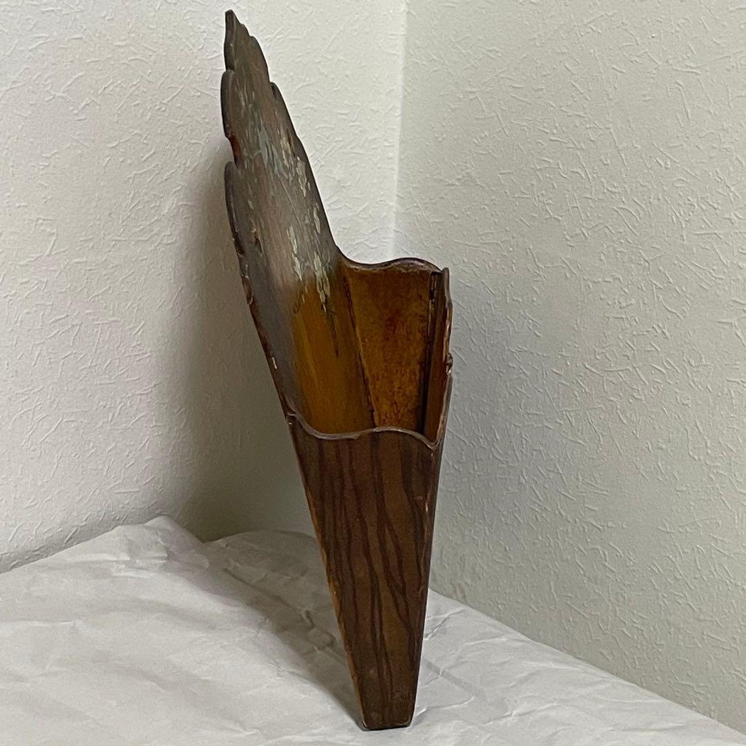 フランス　アンティーク　レターラック　パピエマシェ 花　小鳥