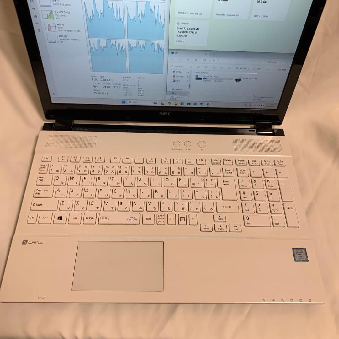 N010【美品】15.6型FHD/i7第7世代/16GB/SSD500GB