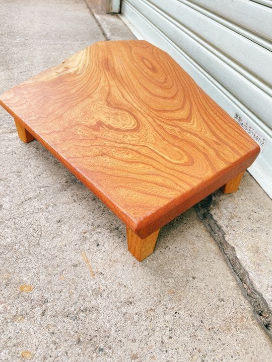 天然欅　花台　華台　椅子　台　盆栽台