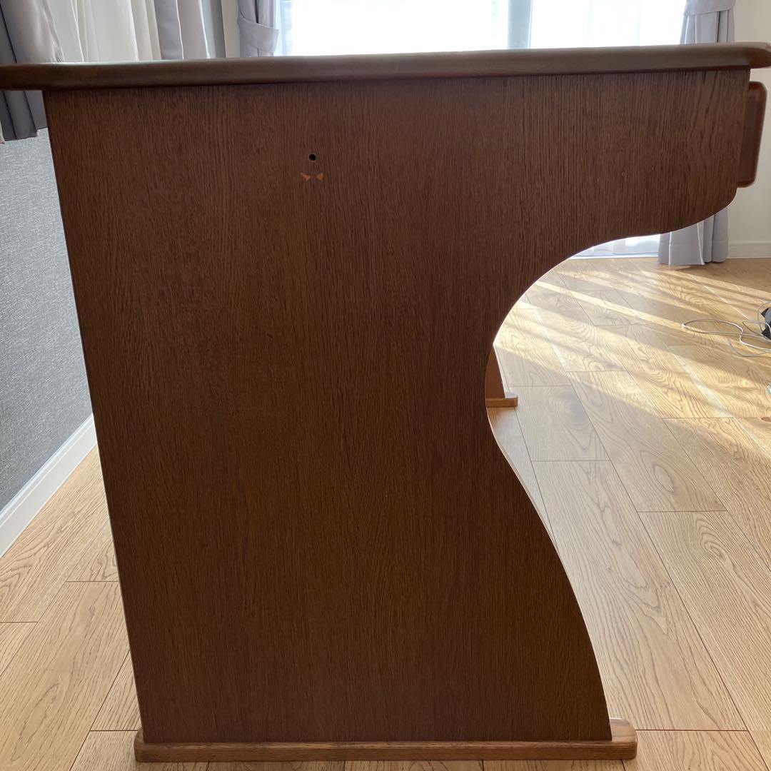 ①浜本工藝　木製学習机 引き出し2個 2点セットの机のみ