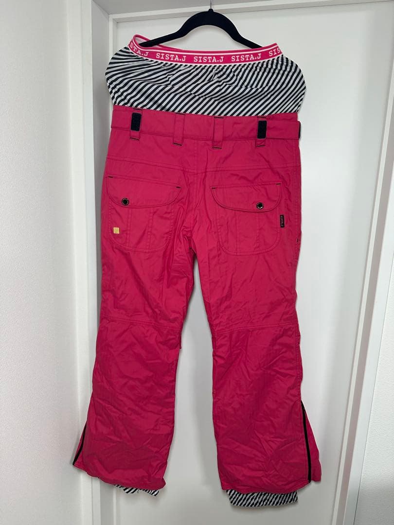美品☆人気 sista.J スノーボードウェア 上下セット 花柄 総柄 スノボー
