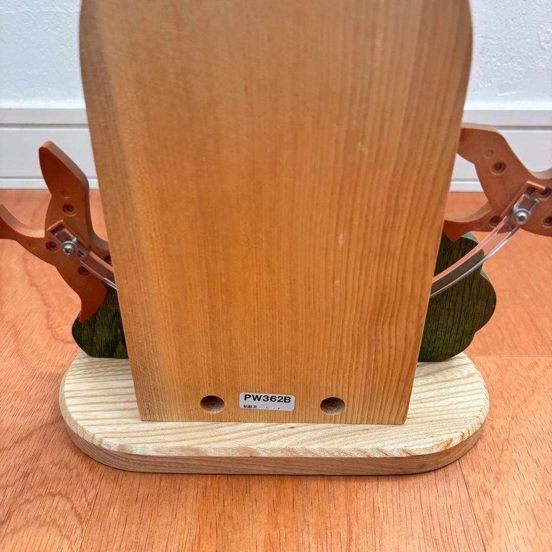 【稀少一点物】服部SEIKO　木製振り子時計　夢飛行　飾り振り子　箱あり品