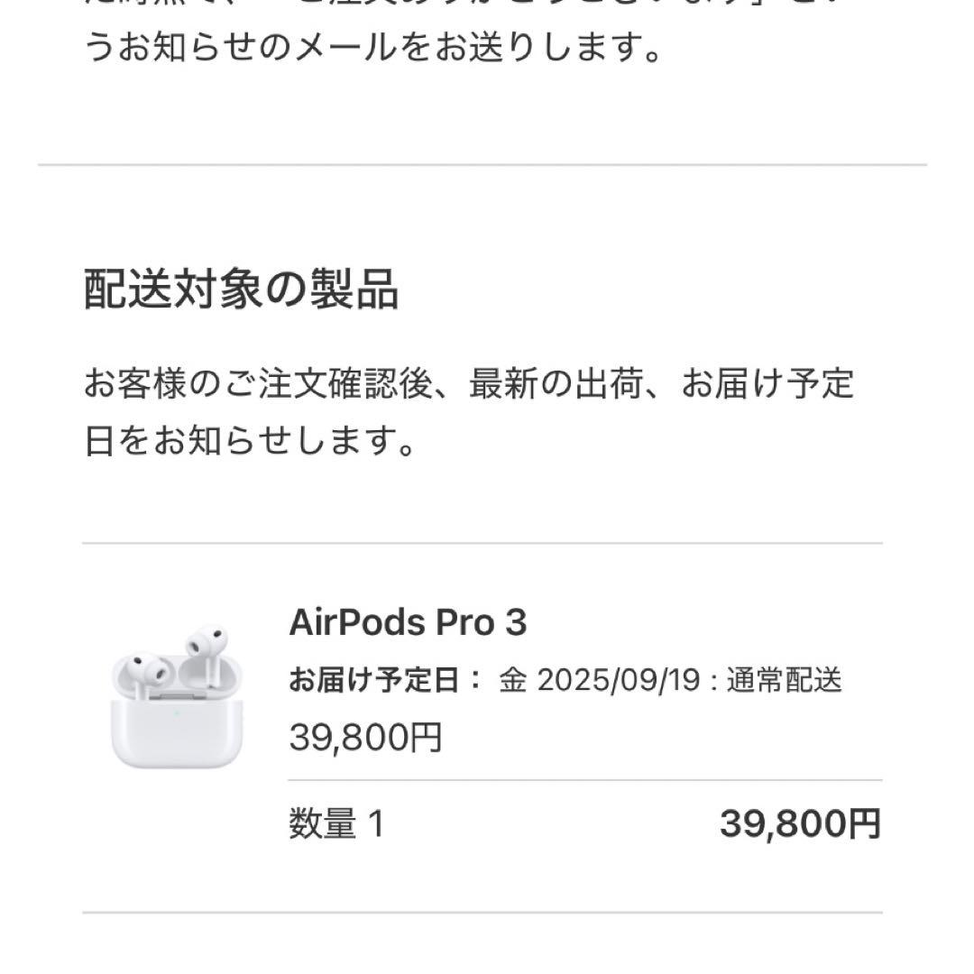 AirPods Pro 3 A3064 MFHP4J/A ワイヤレス充電ケース