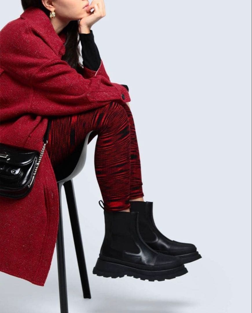 【週末3000円引きセール！！】JIL SANDER ブラック サイドゴアブーツ