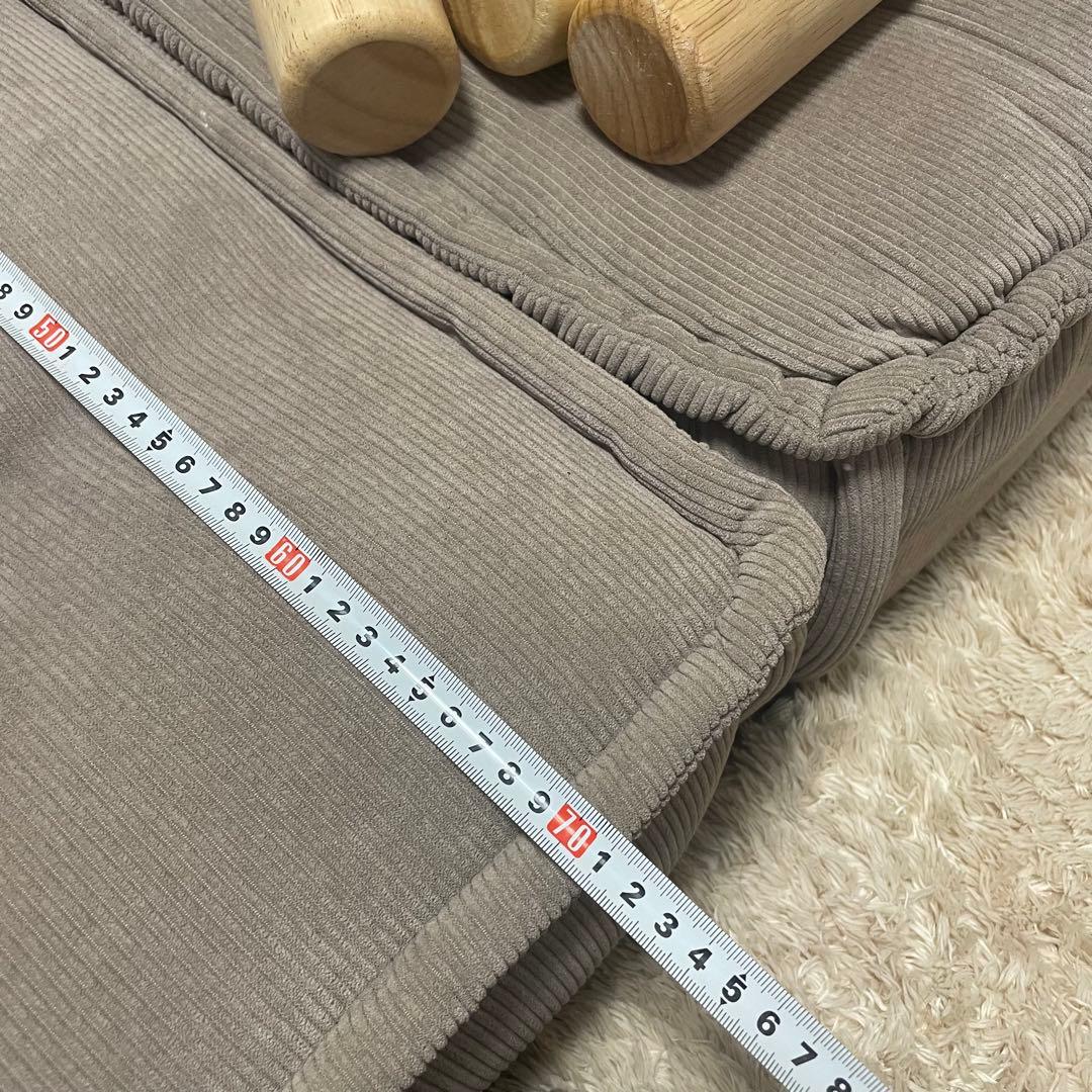 フロアソファ コーデュロイ グレージュ 2個セット