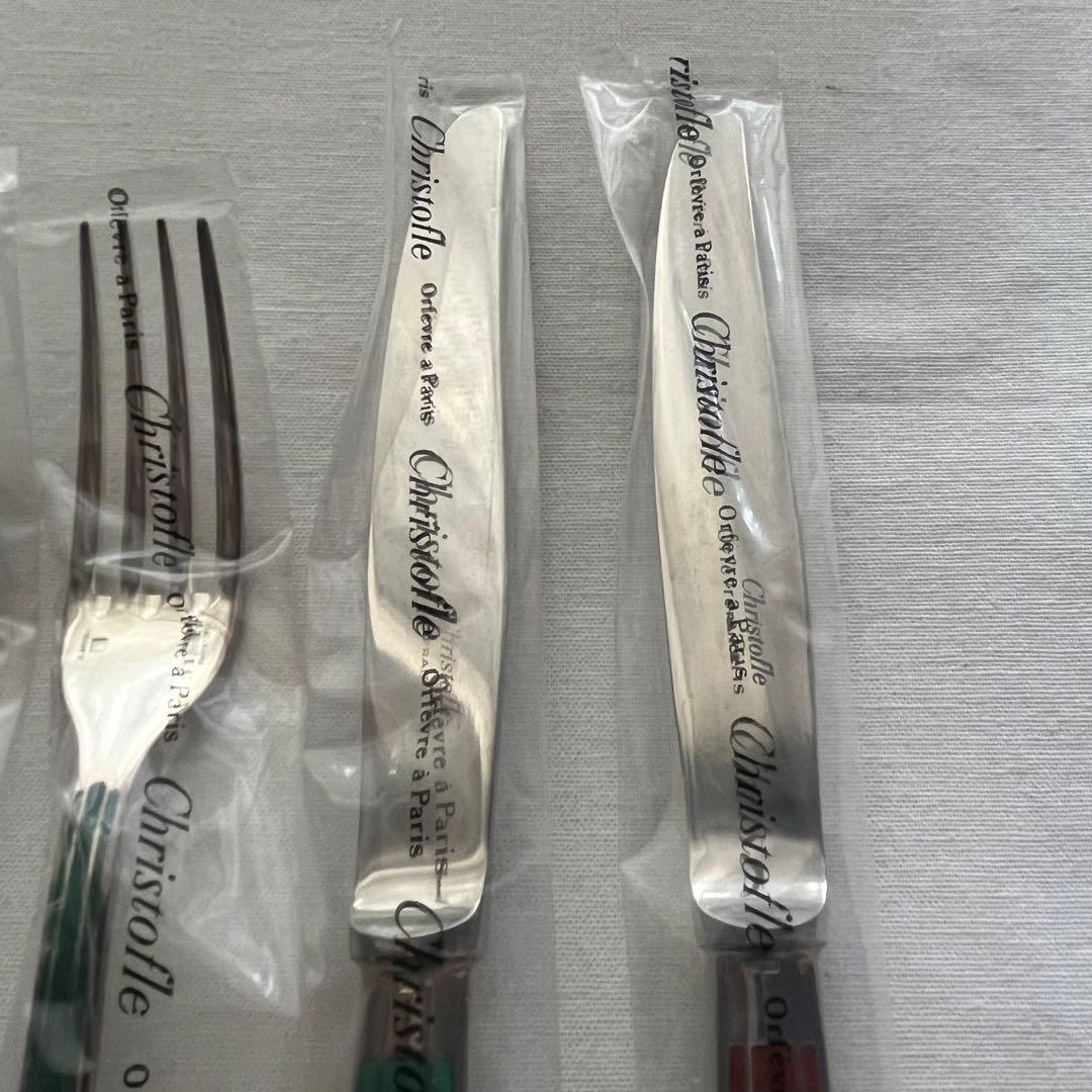 未使用品 クリストフル タリスマン 七宝 ディナーカトラリー スプーン