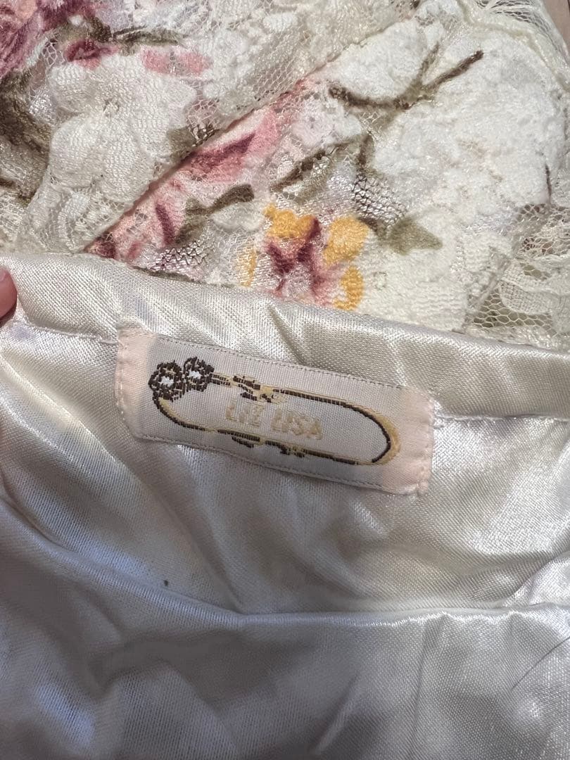 LIZLISA 旧タグ 希少 00s 花柄リボン付きレースキャミソール