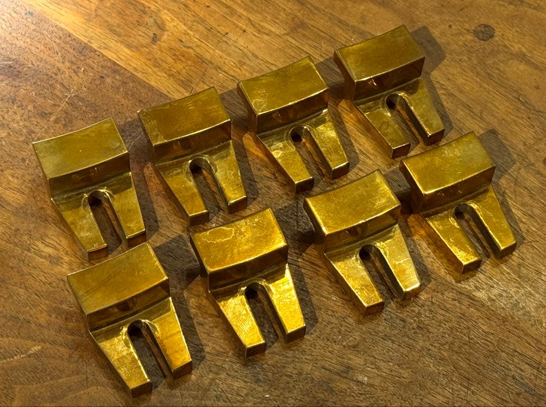 中古 JBL MA15型 重量級・砲金無垢ウーファークランプ8個 真鍮ビス付