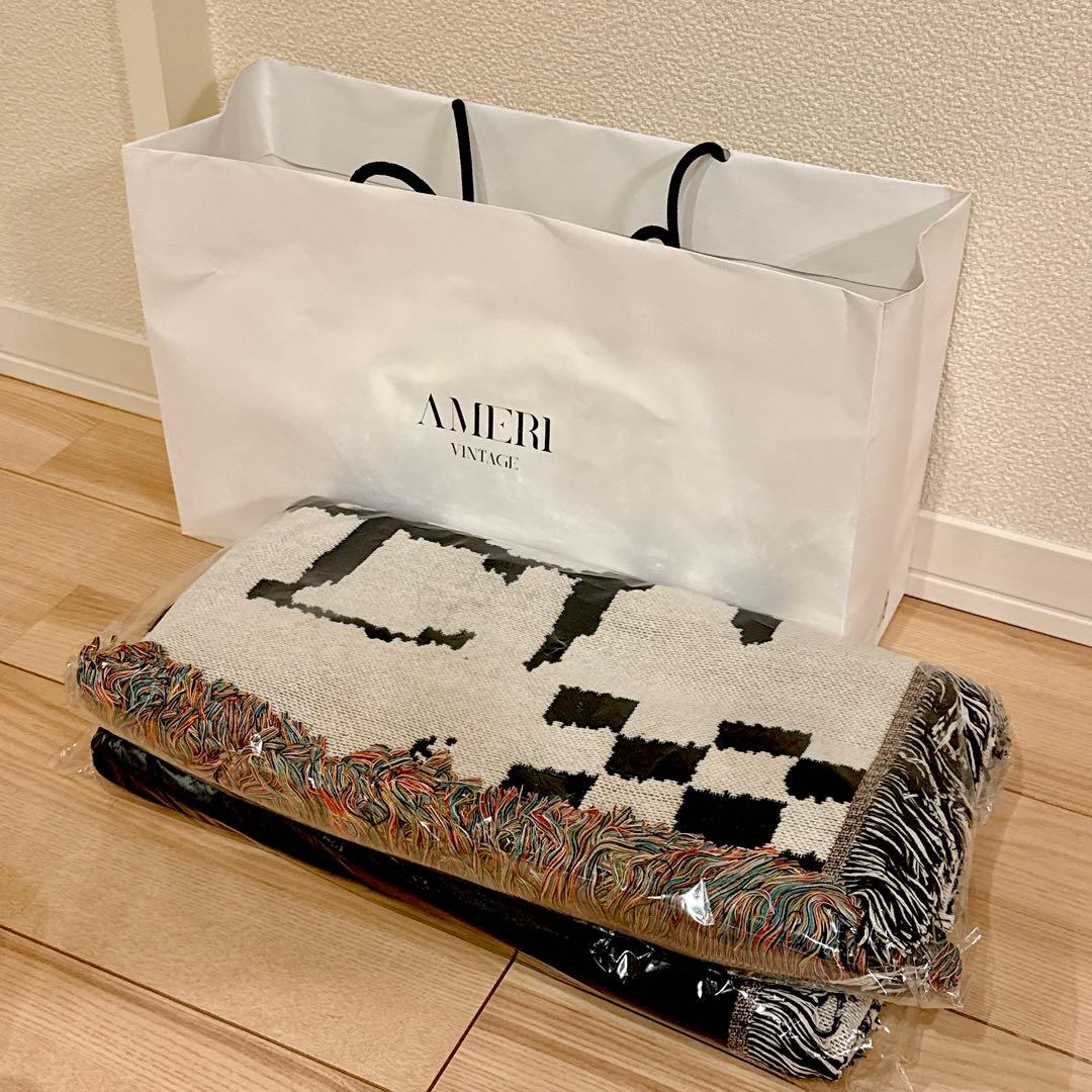 【新品未使用】Ameri vintage ノベルティ マルチブランケット ラグ