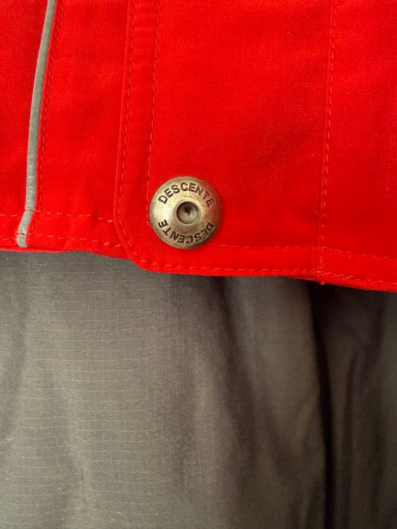 DESCENTE スキーウェアセット (M)赤/グレー