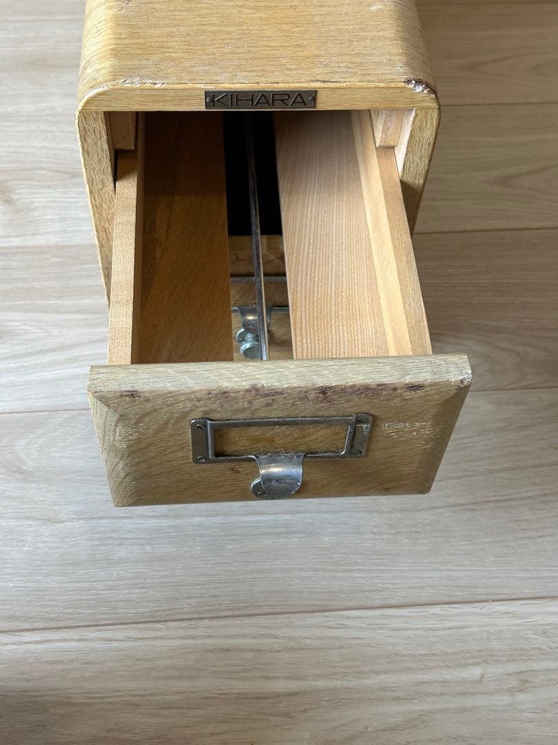 KIHARA 木製 2段引き出し収納ボックス