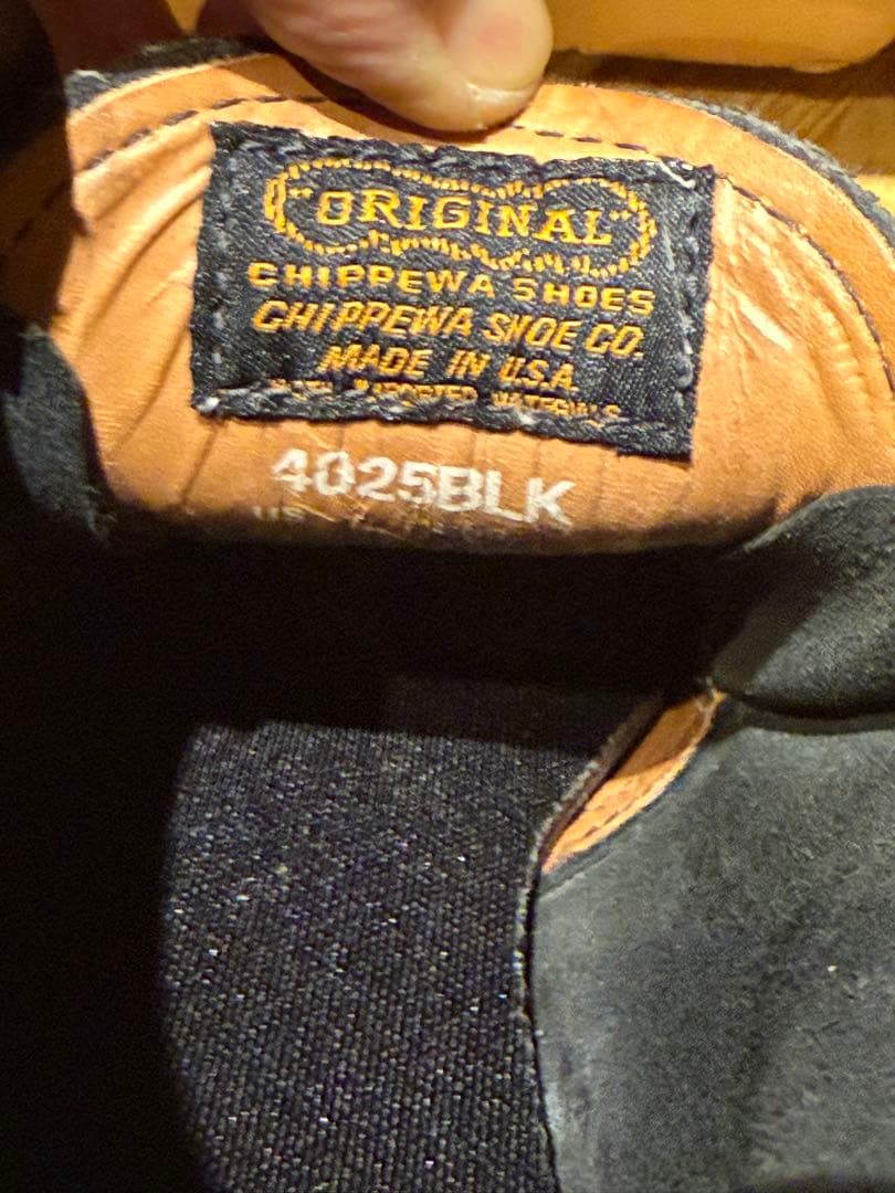 Chippewa 4025 BLK チペワ チャッカブーツ ブラック　US8.5
