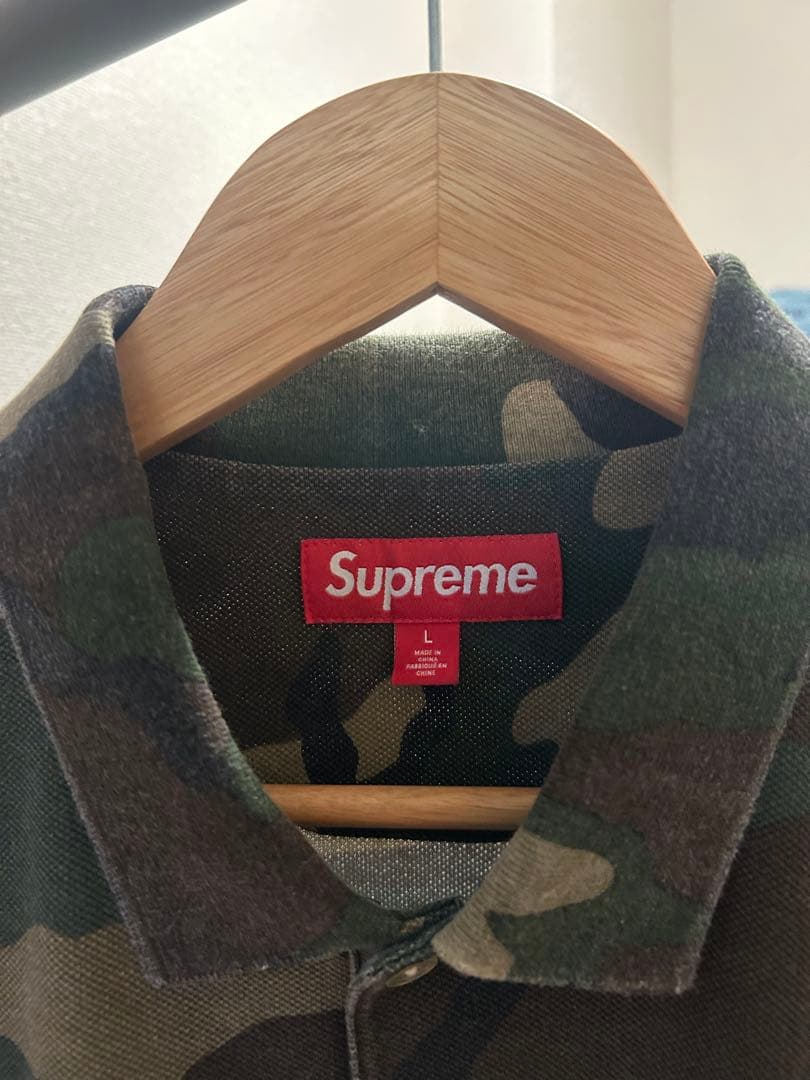 トップス Supreme Washed Camo Polo L 25SS