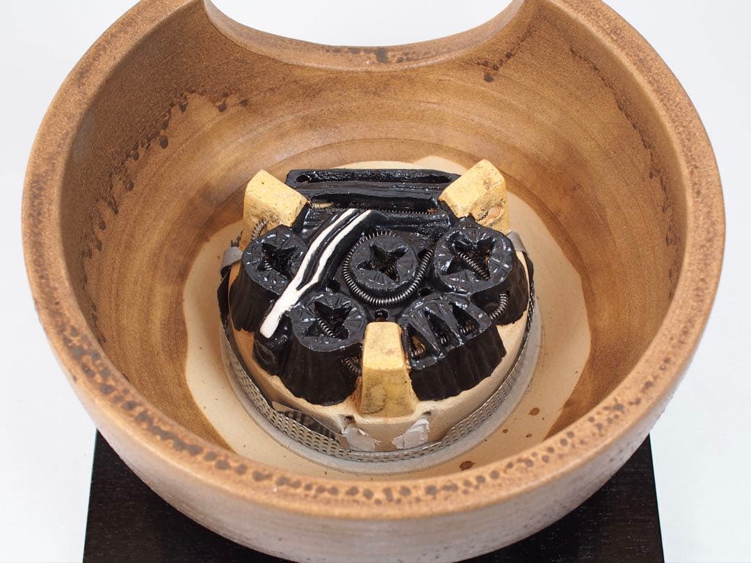 野々田式 風炉型電熱器 伊羅保 (動作OK) 茶道具 元箱付き