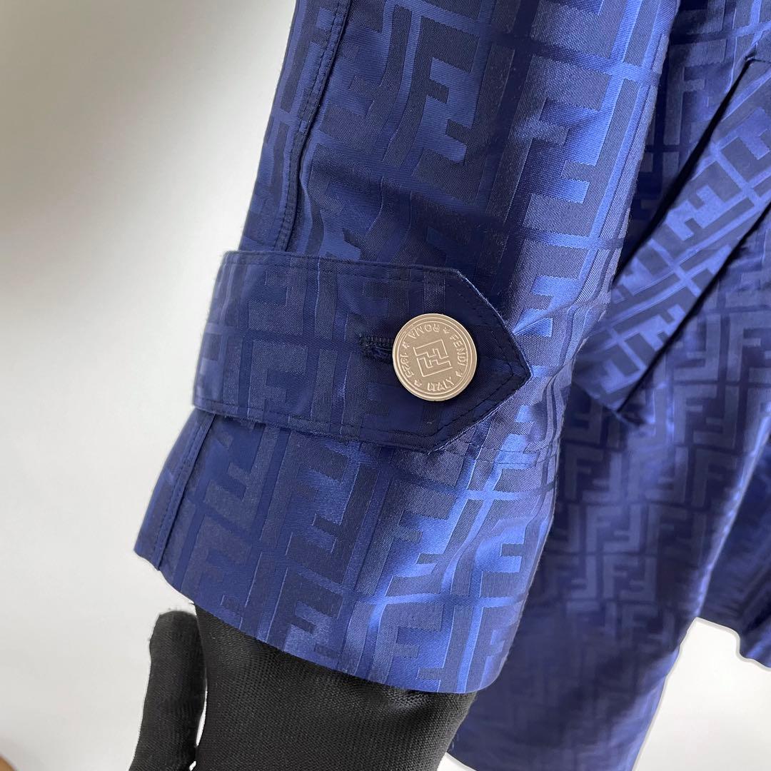 【美品】FENDI フェンディ ロングレインコート ズッカ柄