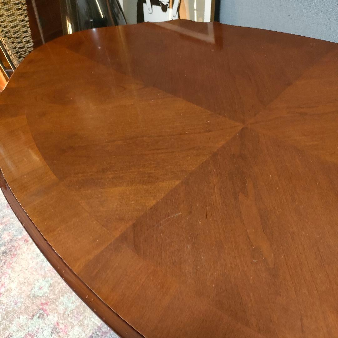 ロココ調 ローテーブル 猫脚 貝彫刻 オーバルテーブル