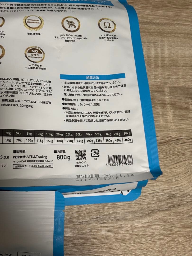 未開封 エルモドッグフード 成犬用 定価￥43.032→￥19.200