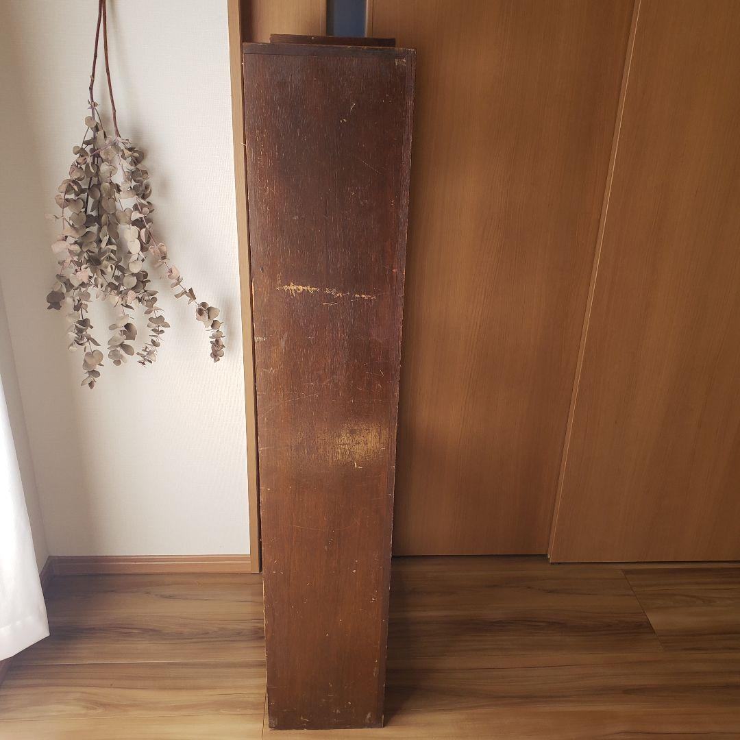 ラワンの5段収納棚　木製　ラワン材　オープンラック　古家具