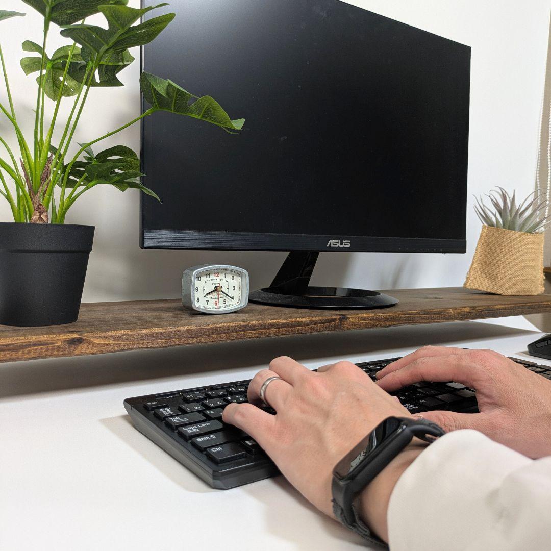 ヴィンテージ風モニター台　オーダーは事前に相談を　ナチュラル　木目