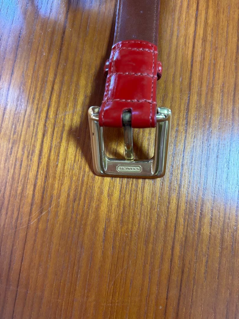 ２本、エルメス白ベルト コーチ赤ベルト