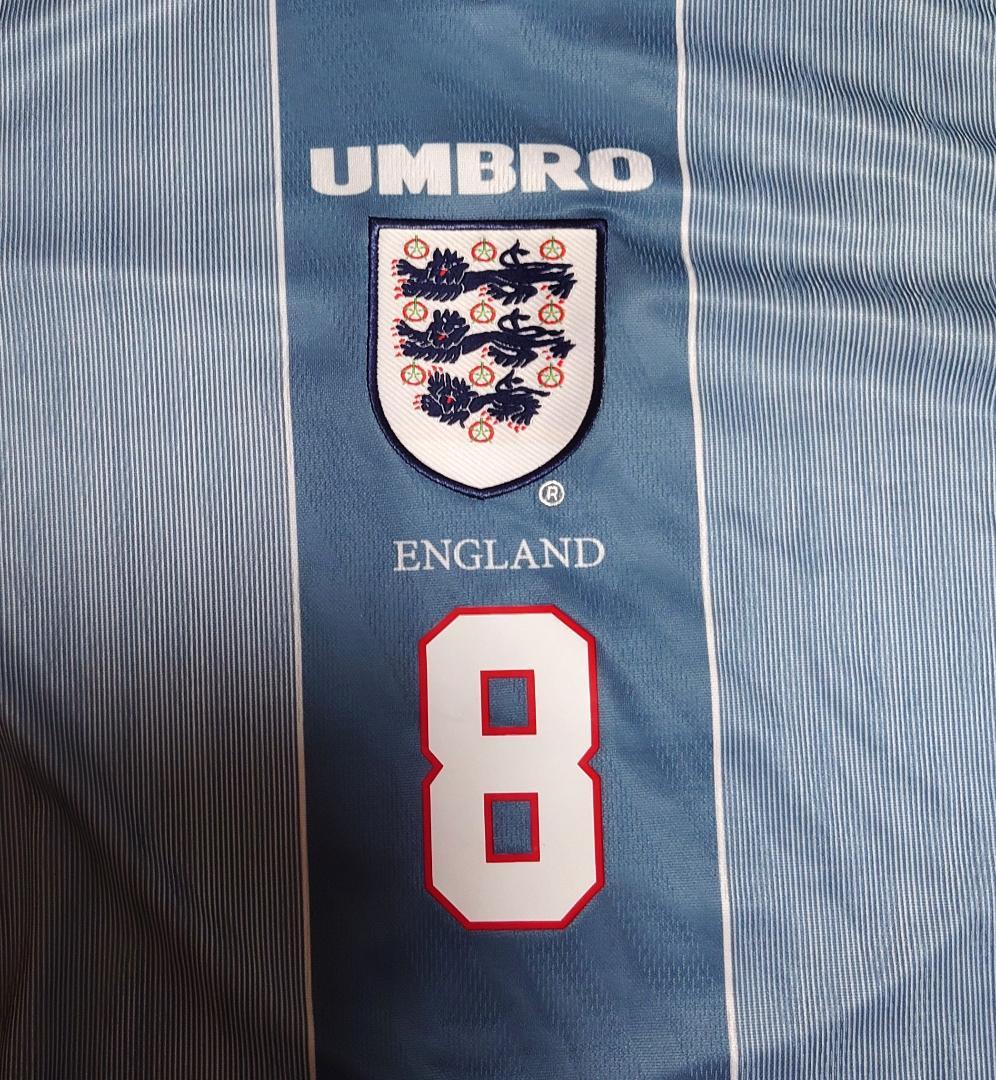 【激レア】1996年 イングランド代表 アウェイ UMBRO ガス 8番