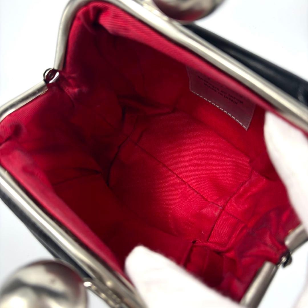 ✨極美品✨カワカワ ショルダーバッグ がま口 ミニ スクエア ボックス 黒