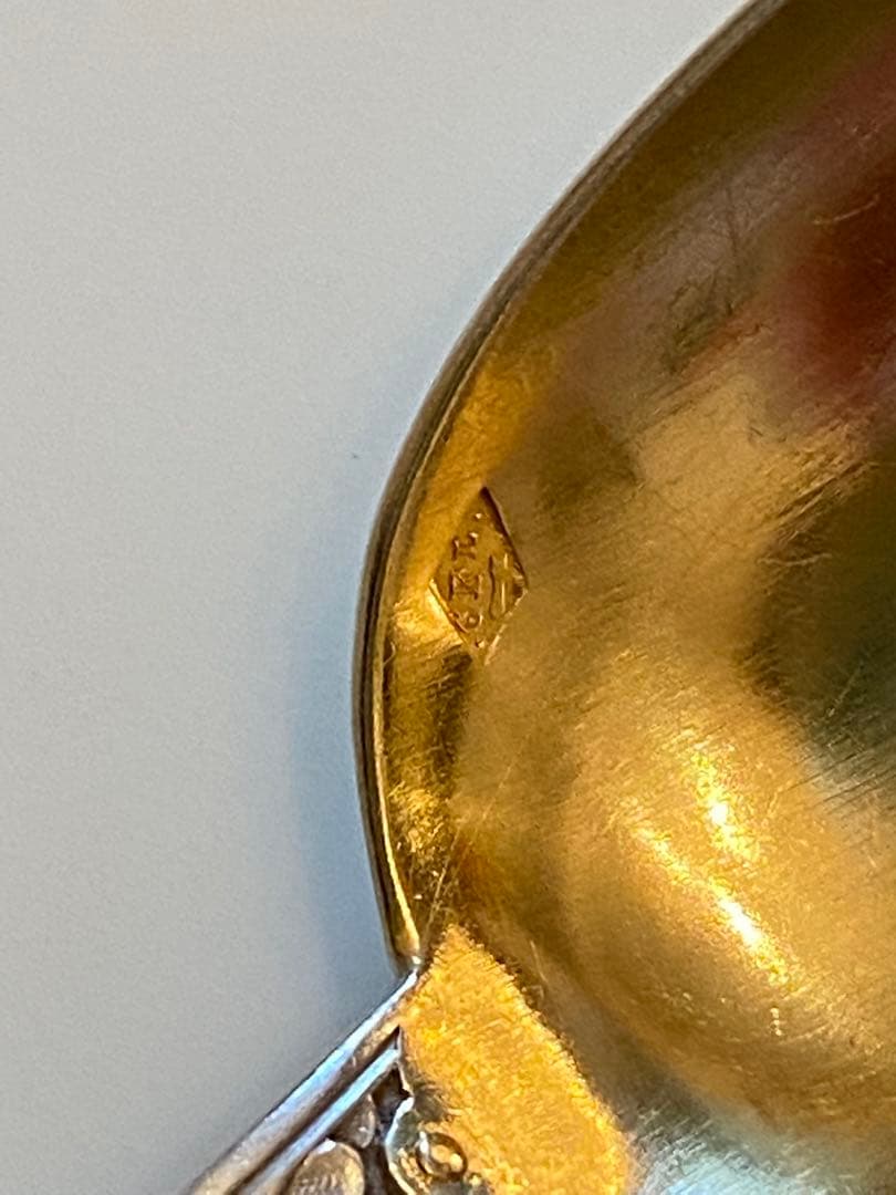 【フランス／アンリ・ラペール】純銀／コーヒースプーン ２本