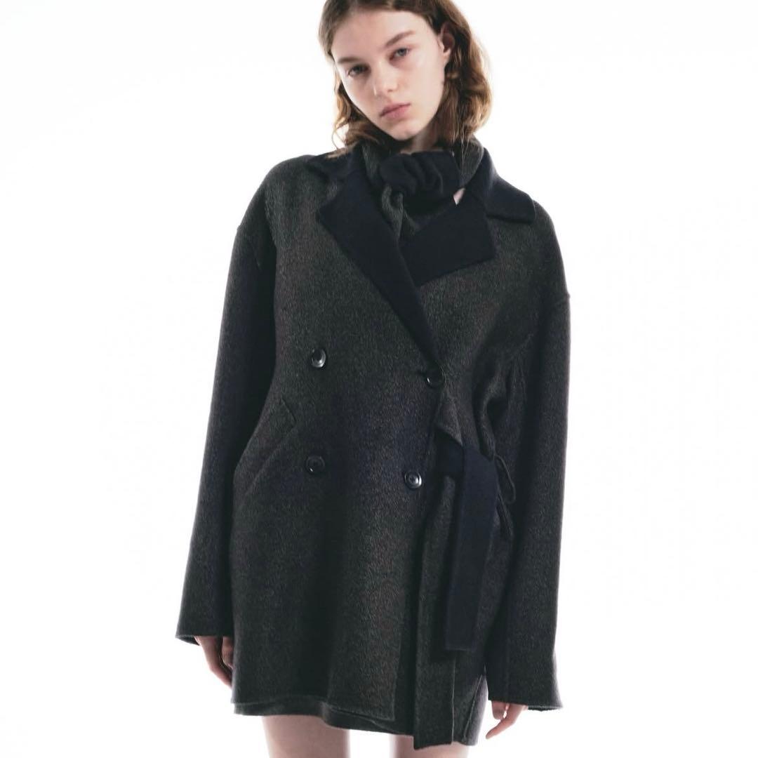 ATTISESSION ベルトコート Brown 38