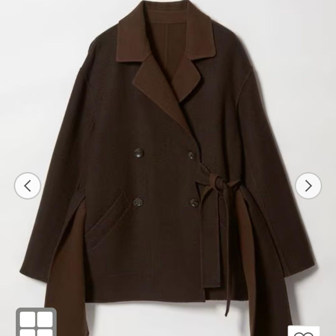 ATTISESSION ベルトコート Brown 38