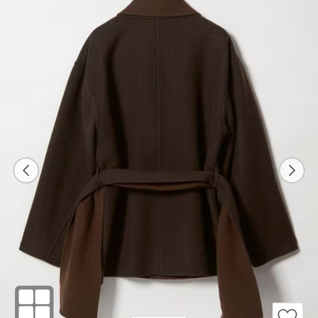 ATTISESSION ベルトコート Brown 38