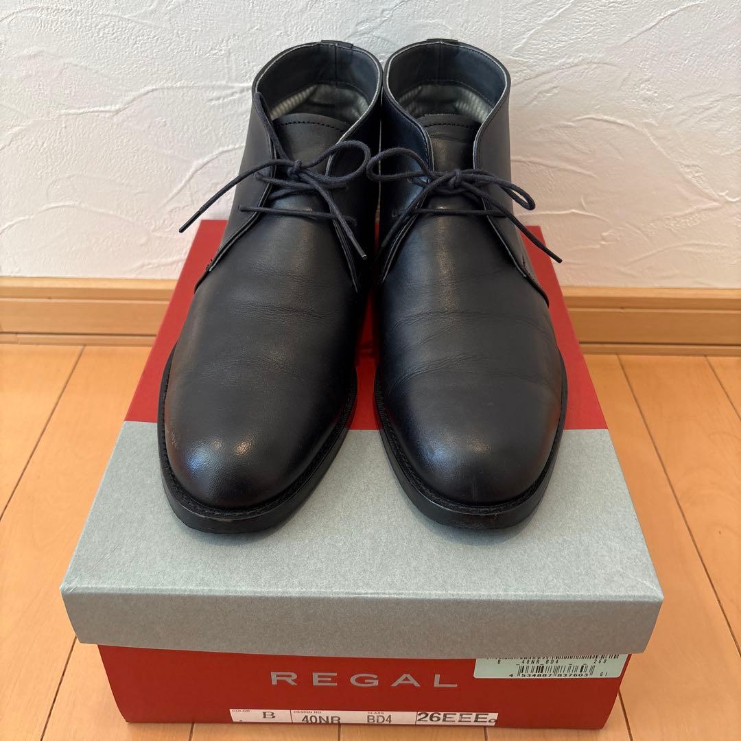 [美品]REGAL　メンズGORE-TEX　チャッカーブーツ(ブラック)