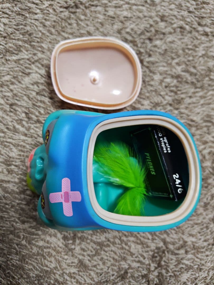 NAT08様用ピローヌ　スカル小物入れ　ホチキス