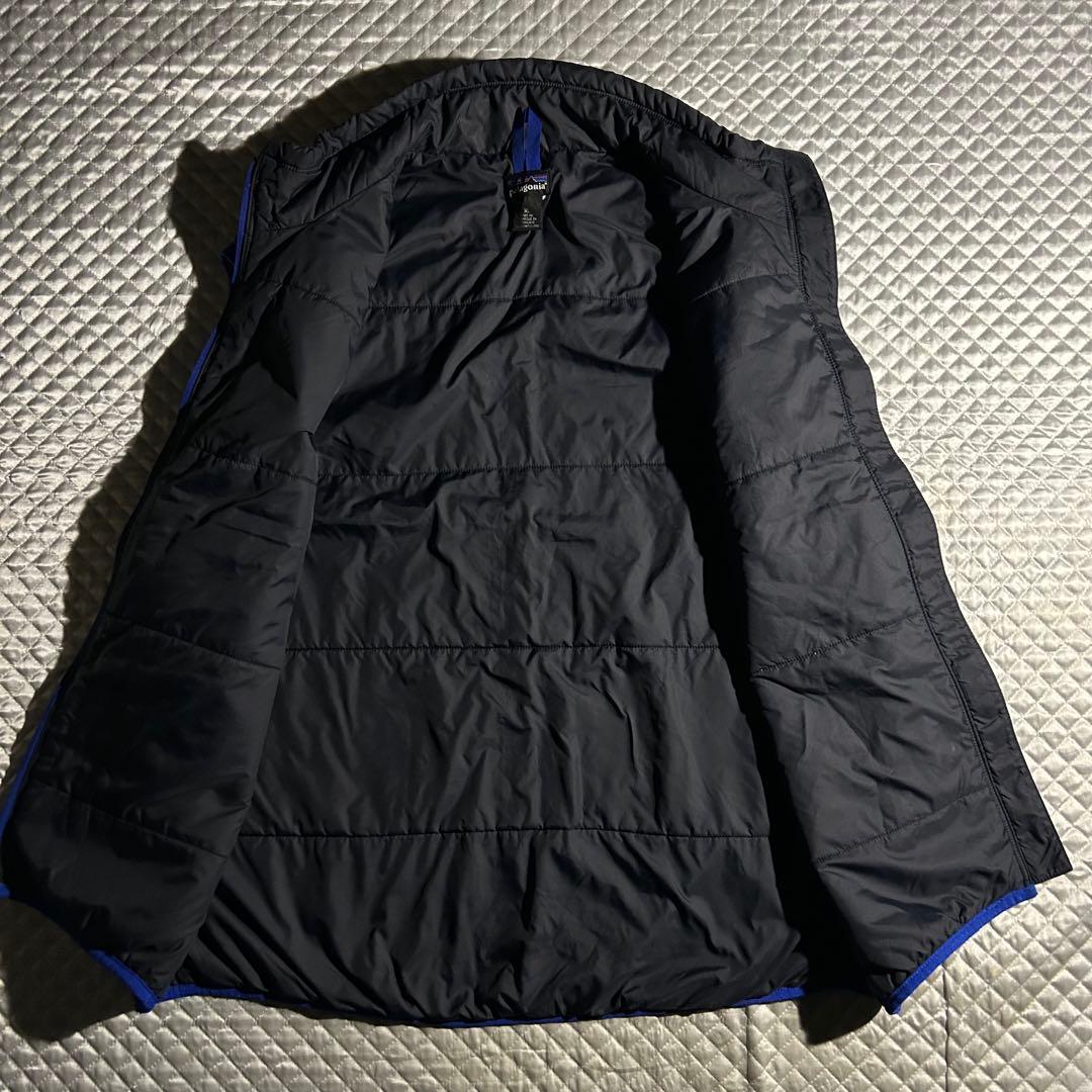 ピ*ィ様 00s Patagonia パフボールベスト 青 ジップアップ 中綿