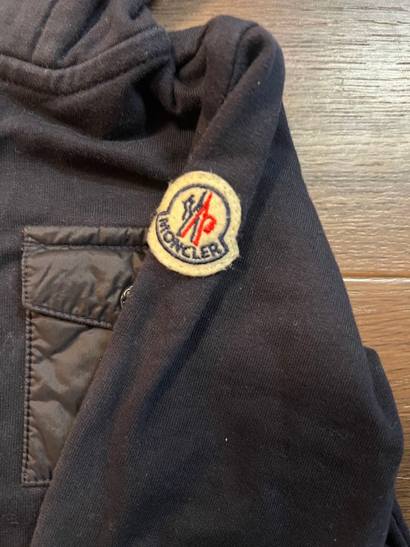 MONCLER フード付きロンパース ネイビー