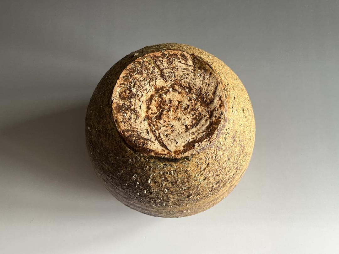 出雲焼　11代長岡空権　黄いらぼ　水指　而妙斎書付　茶道具　表千家