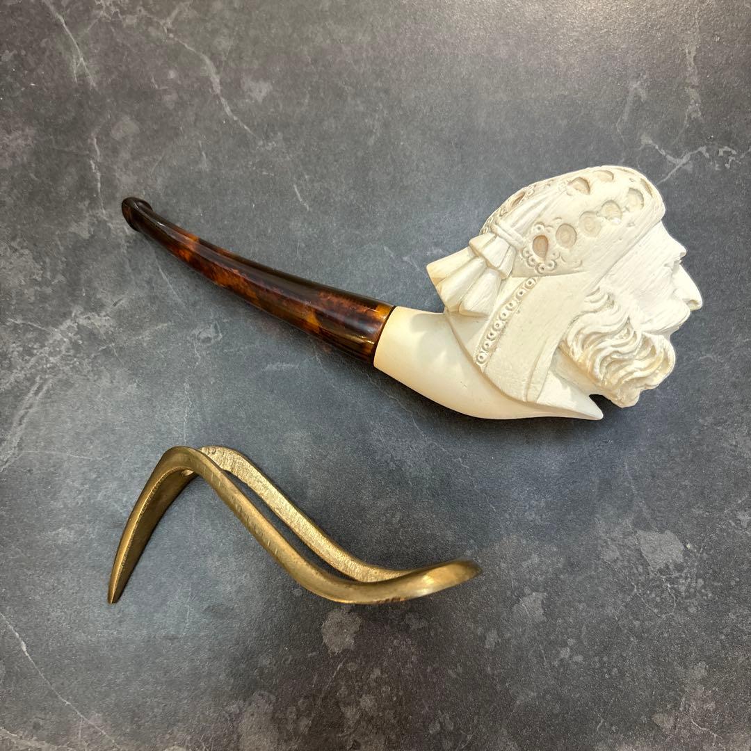 極上彫最高級 トルコ メシャムパイプ 海泡石 スルタン ターバン