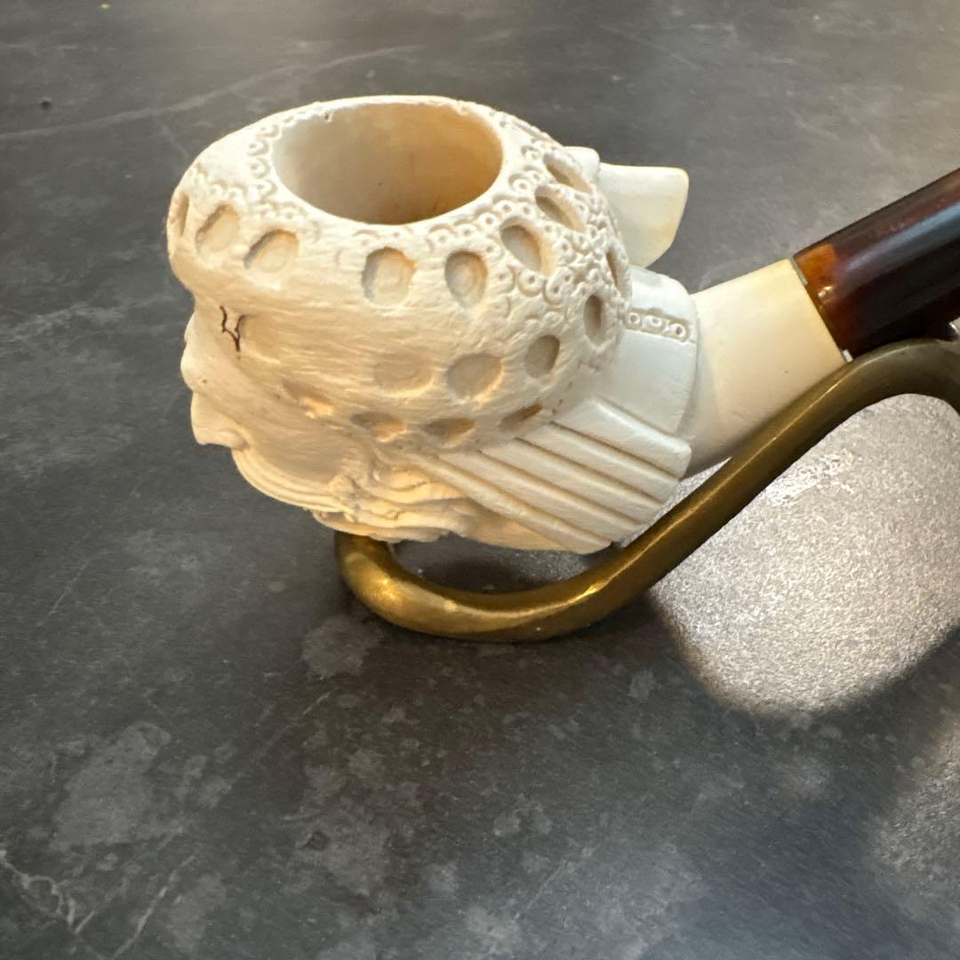 極上彫最高級 トルコ メシャムパイプ 海泡石 スルタン ターバン