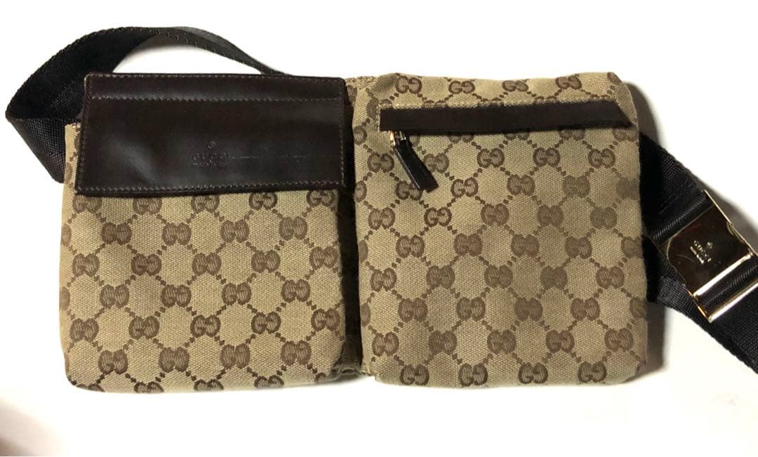 美品未使用GUCCI ☆GGシマレーザーパターン ☆ウエストポーチ
