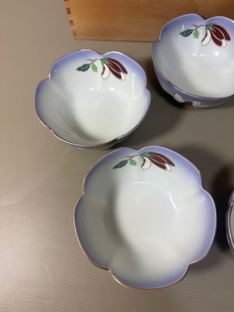 2196 有田焼　清兵衛　中鉢　5客　金彩