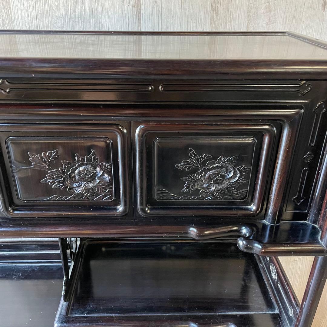 茶箪笥 水屋箪笥 飾り棚 茶棚　昭和レトロ 和製アンティーク 骨董 煎茶道具