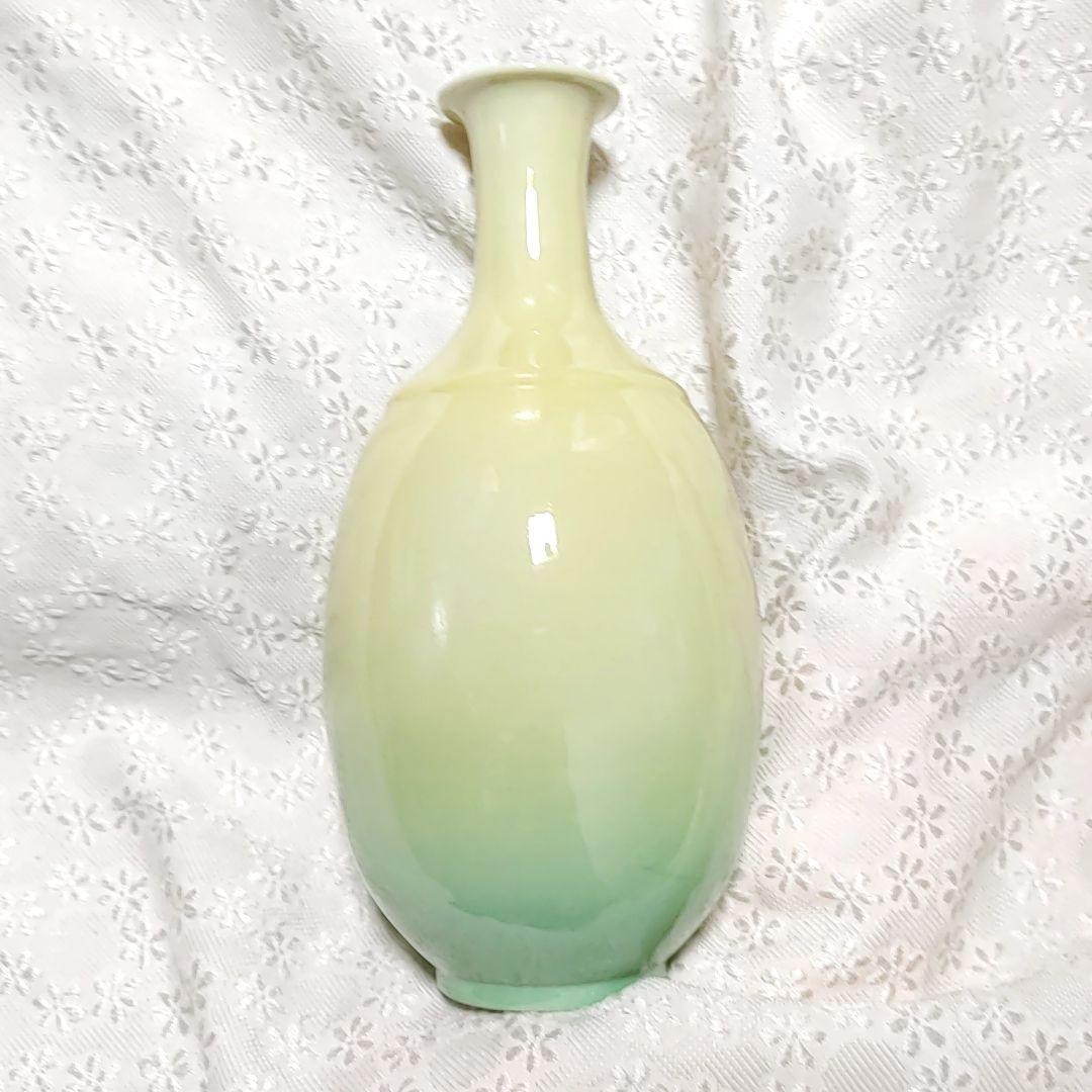 人間国宝 彩椿文 吉田美統作　8号　花瓶釉裏金