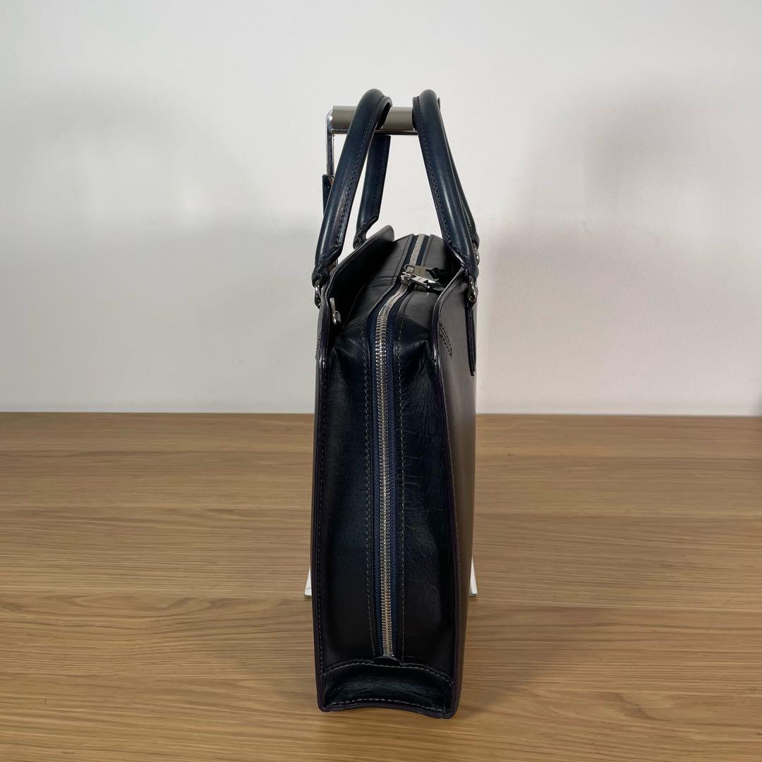 エルゴポック　ビジネスバッグ　ブリーフケース　レザー　ネイビー