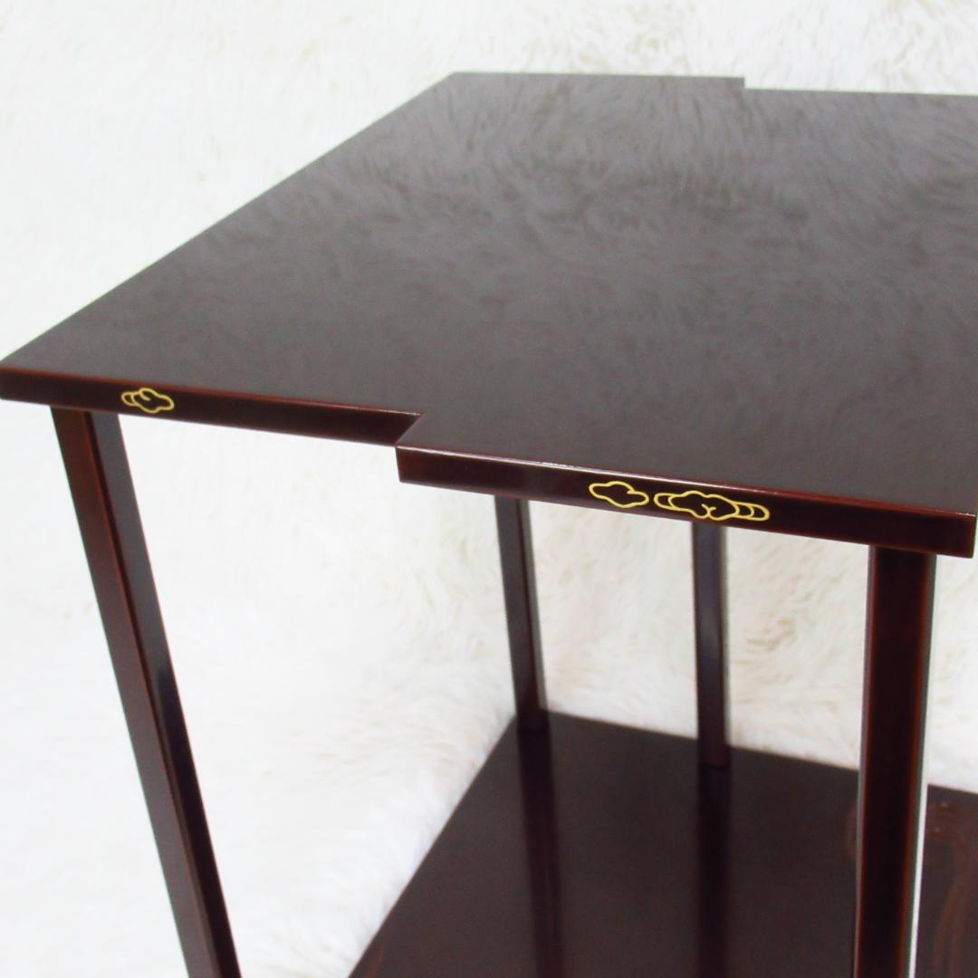 茶道具 山雲棚 京塗師「川瀬表完 作」組立式 鵬雲斎好 茶棚