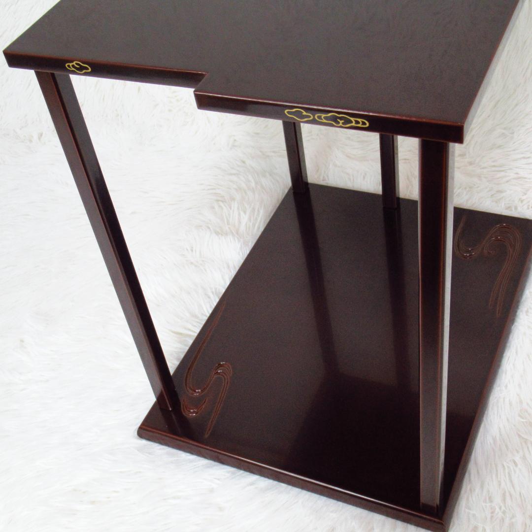 茶道具 山雲棚 京塗師「川瀬表完 作」組立式 鵬雲斎好 茶棚