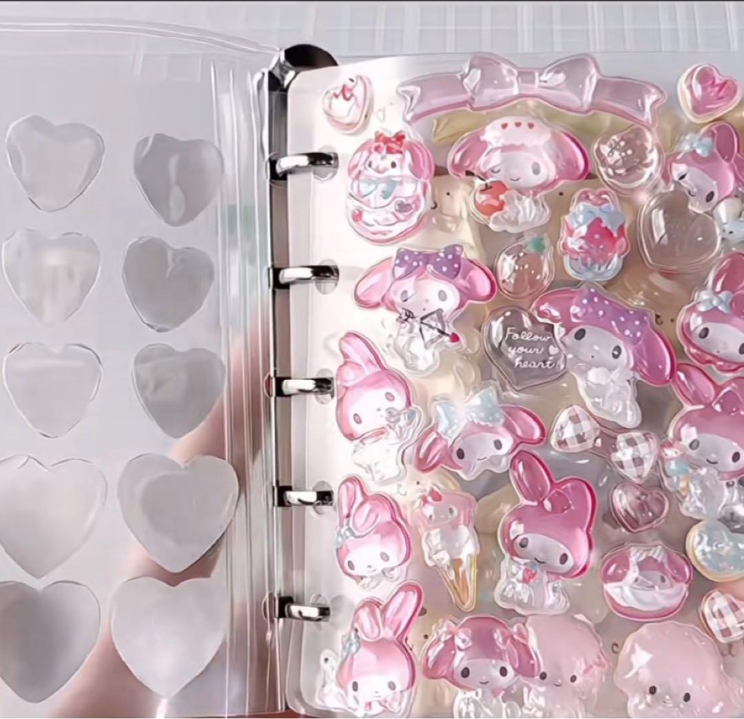 A6 透明 シール台紙 ハードタイプ 10枚セット 透明剥離紙 6穴 バインダー