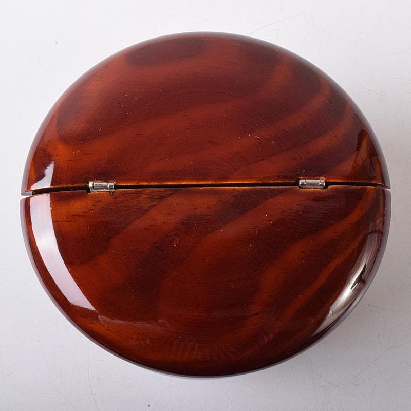 茶道具　栄春造　溜塗　老松蒔絵　茶器　龍村美術織物謹製仕覆付　共箱　V　7529