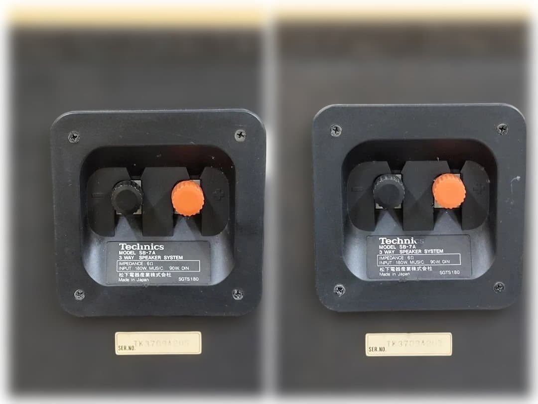 ①右スピーカー 3WAY　テクニクス SB-7A【注意：1台の出品】1980年代